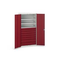Bott Verso Systeemkast | 1050x550x2000mm | 3 Legborden | 8 Lades | RAL 3004 - 16926577.24