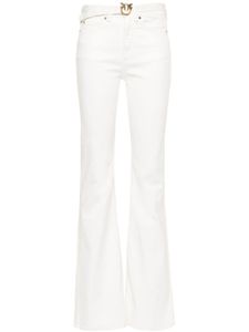 PINKO jean évasé à taille mi-haute - Blanc