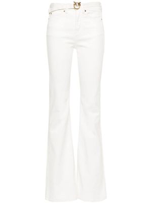PINKO jean évasé à taille mi-haute - Blanc