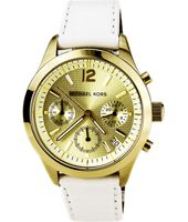 Horlogeband Michael Kors MK5285 Leder Wit 18mm - thumbnail