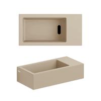 Clou Flush 3 fontein 36x18cm zonder kraangat rechts mat mosterd ker CL/03.34031