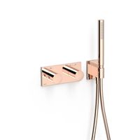 Douchekraan Tres B-System | Inbouw | Thermostaatkraan | Excl.Inbouwdeel | 2-weg | Rechthoek | 24k Rose goud