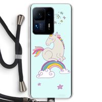 Regenboog eenhoorn: Xiaomi Mi Mix 4 Transparant Hoesje met koord