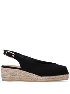 Castañer espadrilles Dosalia à bout ouvert - Noir