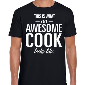 Awesome cook / kok cadeau t-shirt zwart heren 2XL  -