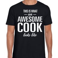 Awesome cook / kok cadeau t-shirt zwart heren 2XL  - - thumbnail