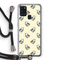 Vogeltjes: Samsung Galaxy A21s Transparant Hoesje met koord