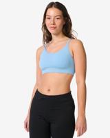 HEMA Voorgevormde sporttop light support zonder beugel naadloos lichtblauw (lichtblauw)