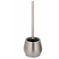Wc/toiletborstel met houder cilinder rond 37 cm van RVS   -