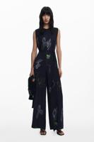 Bloemen palazzo jumpsuit - BLACK - XS