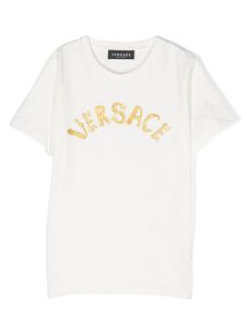 Versace Kids t-shirt en coton à logo imprimé - Blanc