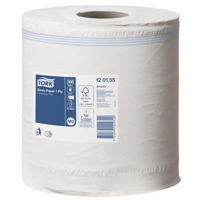 Tork Basic poetspapier - M2 centerfeed - 300 m - 1-laags - 120155