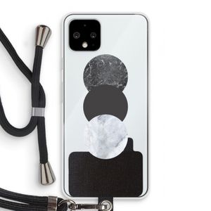 Marmeren cirkels: Pixel 4 Transparant Hoesje met koord