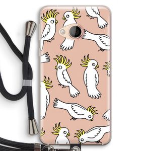 Papegaai: HTC U Play Transparant Hoesje met koord