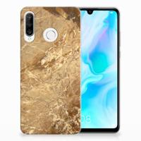 Huawei P30 Lite | TPU | Siliconen hoesje | Marmer Creme