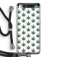Weed: Samsung Galaxy A80 Transparant Hoesje met koord