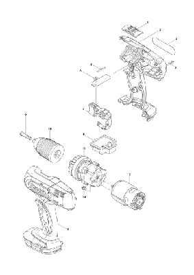 Makita Accessoires Behuizing voor BDF453 - 187363-2 - 187363-2