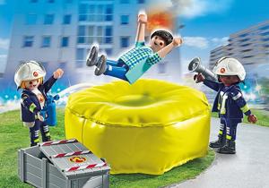 PLAYMOBIL City Action - Brandweerlieden met luchtkussens Constructiespeelgoed