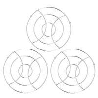 Set van 3x stuks ronde pannen onderzetters van metaal/chroom 18 cm