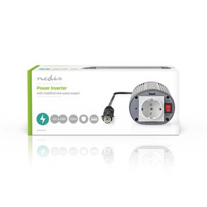 Nedis PIMS15012 omvormer 12V DC - 230V AC 150W Schuko en USB