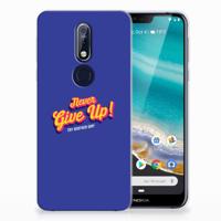 Nokia 7.1 | Siliconen hoesje | met naam Never Give Up
