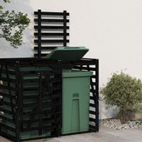 Containerberging verlengstuk massief grenenhout zwart - thumbnail