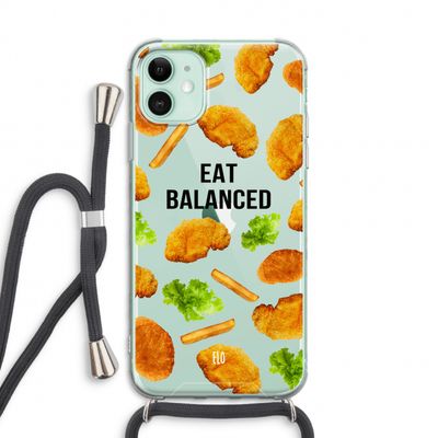 Eat Balanced: iPhone 11 Transparant Hoesje met koord