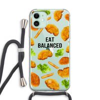 Eat Balanced: iPhone 11 Transparant Hoesje met koord