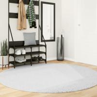 VidaXL Vloerkleed oviedo laagpolig ø 200 cm grijs