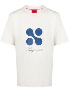 HUGO t-shirt en coton à détails appliqués - Tons neutres