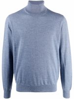 Canali pull en laine à col roulé - Bleu