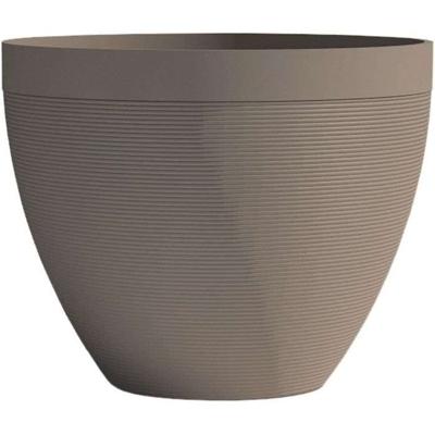 Vaso da fiori - GARDEN ID - Green Care Impact Taupe - 30 x 26 cm - Garanzia 10 anni - 100% riciclato - Resistente ai raggi UV/gel