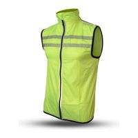 Gato Windbreaker mesh vest usb led neongeel maat S - thumbnail