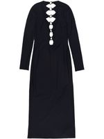 Burberry robe Corrine à dos ouvert - Noir