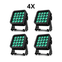 BeamZ 4x StarColor135 LED floodlight voor buiten 16x 8W RGBA IP65