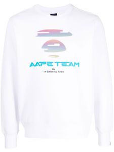 AAPE BY *A BATHING APE® sweat à logo imprimé - Blanc