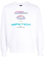 AAPE BY *A BATHING APE® sweat à logo imprimé - Blanc - thumbnail