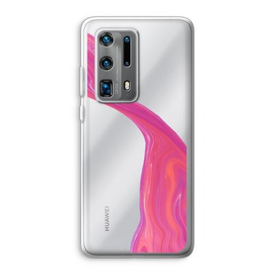 Paarse stroom: Huawei P40 Pro Plus Transparant Hoesje