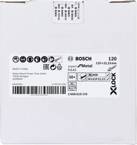 Bosch X-LOCK Fiberschuurschijf Expert voor metaal 125mm slijpschijf K120