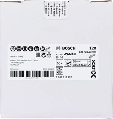 Bosch X-LOCK Fiberschuurschijf Expert voor metaal 125mm slijpschijf
