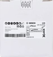 Bosch X-LOCK Fiberschuurschijf Expert voor metaal 125mm slijpschijf K120 - thumbnail