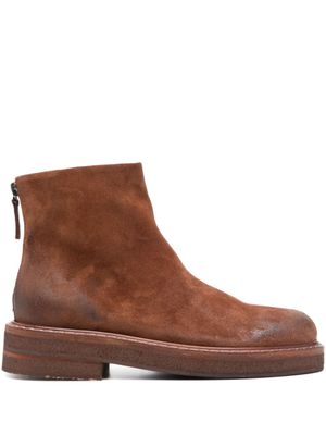 Marsèll bottines en cuir à bout rond - Marron