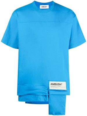 AMBUSH t-shirt à détail de poche - Bleu