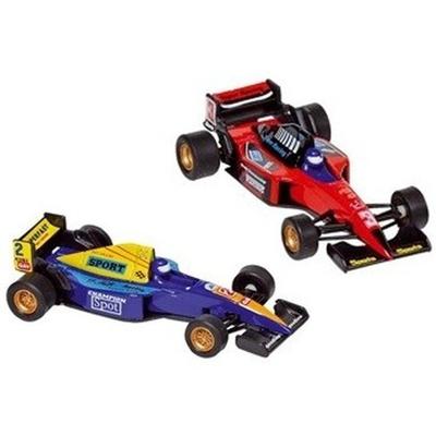 Goki - Raceauto's speelgoed set - 2x stuks - Formule 1 racewagens - van 10 cm - racing - autosport