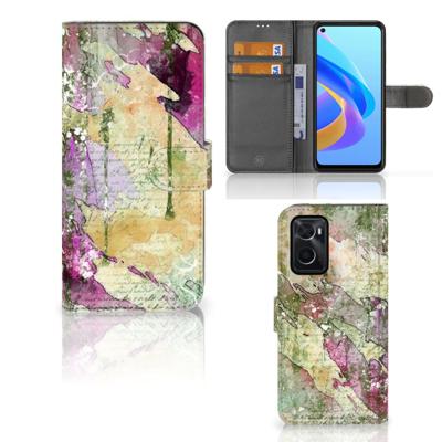 Hoesje OPPO A76 | A96 Letter Painting Hoesje OPPO A76 | A96 Letter Painting