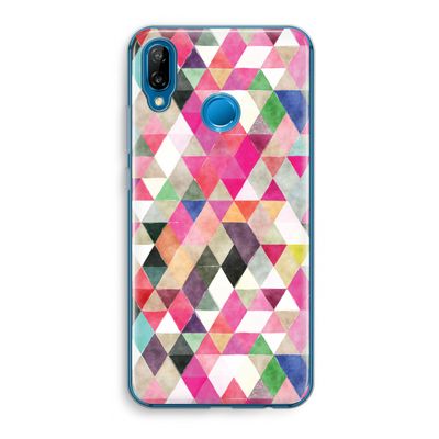 Gekleurde driehoekjes: Huawei P20 Lite Transparant Hoesje