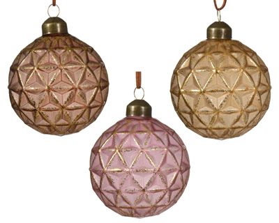 Kerstbal glas d8 cm a3 CXCII kerst - Decoris