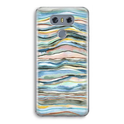 Watercolor Agate: LG G6 Transparant Hoesje