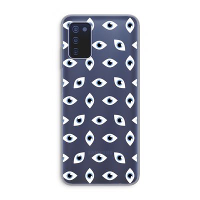 Eyes pattern: Samsung Galaxy A03s Transparant Hoesje