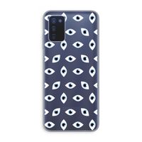 Eyes pattern: Samsung Galaxy A03s Transparant Hoesje